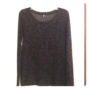 UO Sparkle & Fade Mesh Back Chevron Sweater